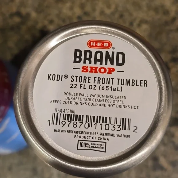 NWT H-E-B Brand Shop Collectible Kodi Store Front Tumbler 22 Oz - Picture 11 of 11